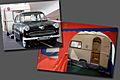 Ford Taunus 12M (1957) und Tabbaert Comtesse 325N mit Vorzelt (1970)