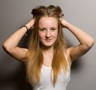 Fotoshooting zum Haare raufen